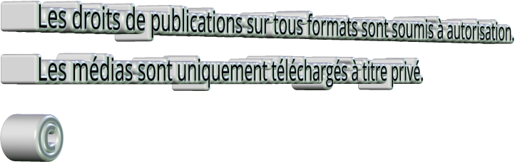 Les droits de publications sur tous formats sont soumis à autorisation. Les médias sont uniquement téléchargés à titre privé. ©